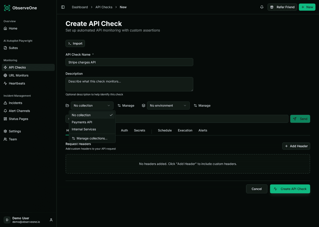 ObserveOne — Collections and environments