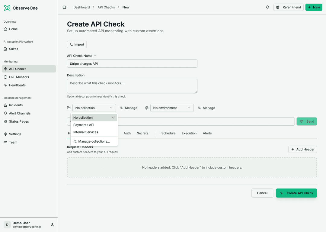 ObserveOne — Collections and environments