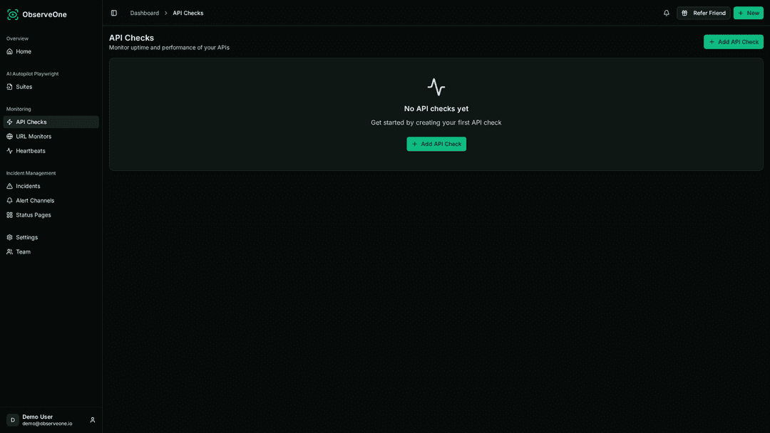 ObserveOne — APIs & cron jobs