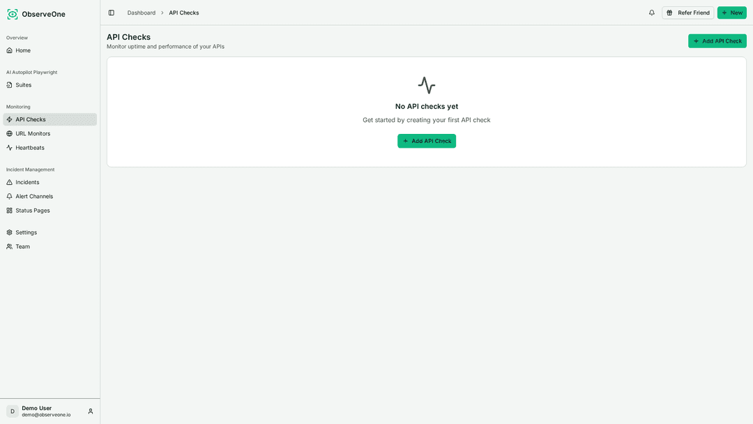 ObserveOne — APIs & cron jobs