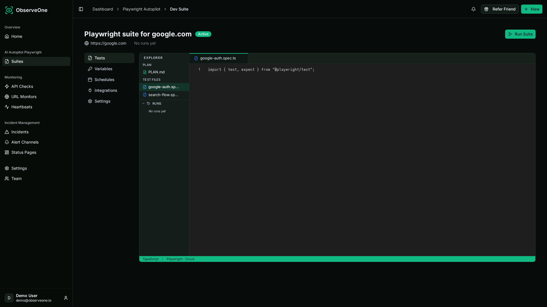 Test Editor